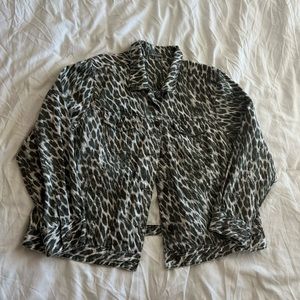 Jessica London Animal print Denim Jacket
